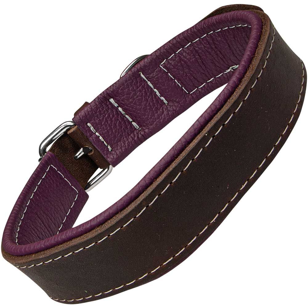 Schecker hondenhalsband Moorfeuer, Kleur: bruin/violet Afbeelding 2