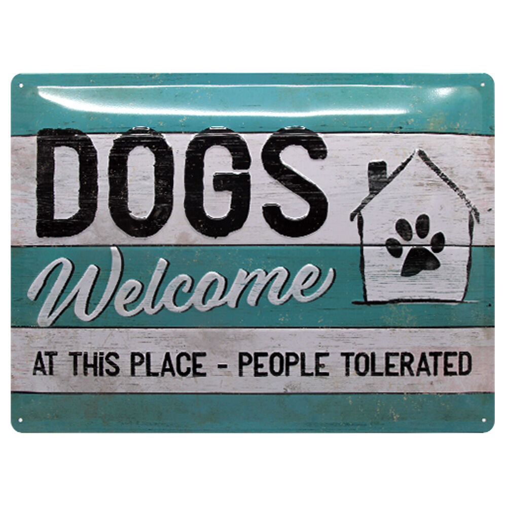 Nostalgic-Art bord DOGS Welcome Afbeelding 2