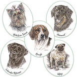 Marlies Esser hondenras-stickers in kleur